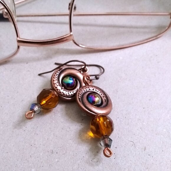 Amazing Short Stack - Fall Colors ~ Short Dangle Earrings ~ Beautiful Boho Chic - Picture 1 of 5